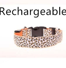 Collier Lumineux LED pour Chien – Motif Léopard