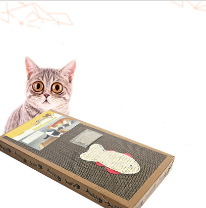 Planche à Griffer Large en Carton Ondulé avec Herbe à Chat