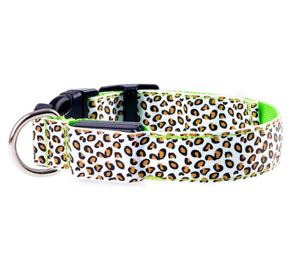 Collier Lumineux LED pour Chien – Motif Léopard
