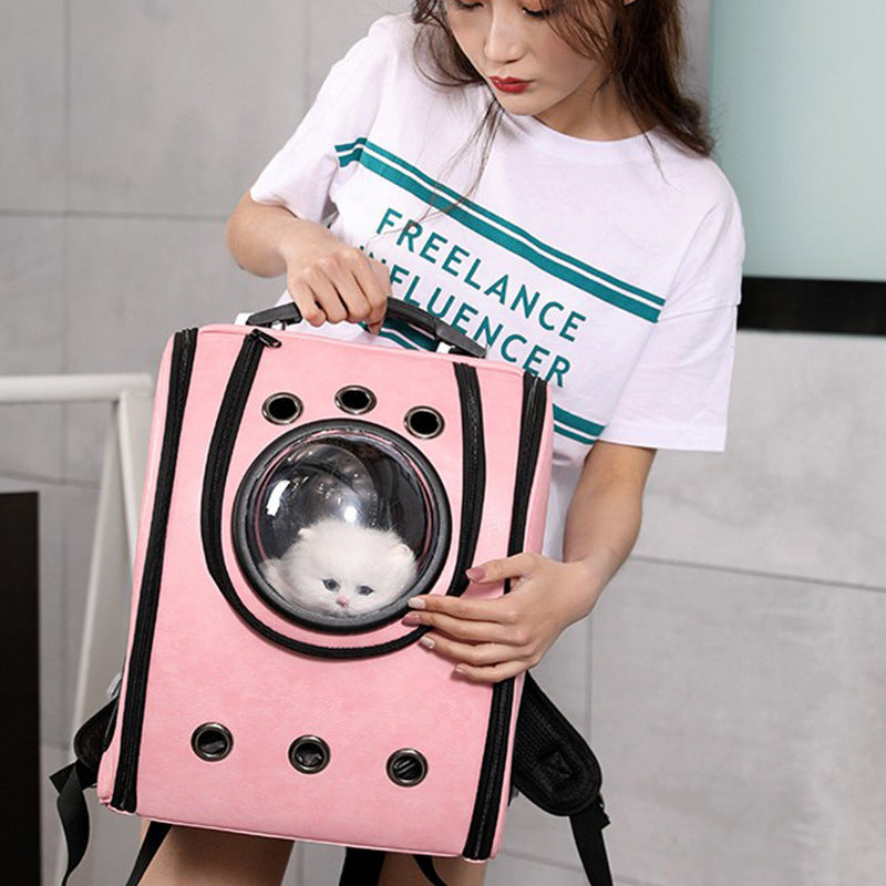 Sac à Dos de Transport pour Animaux – Design Capsule en Similicuir
