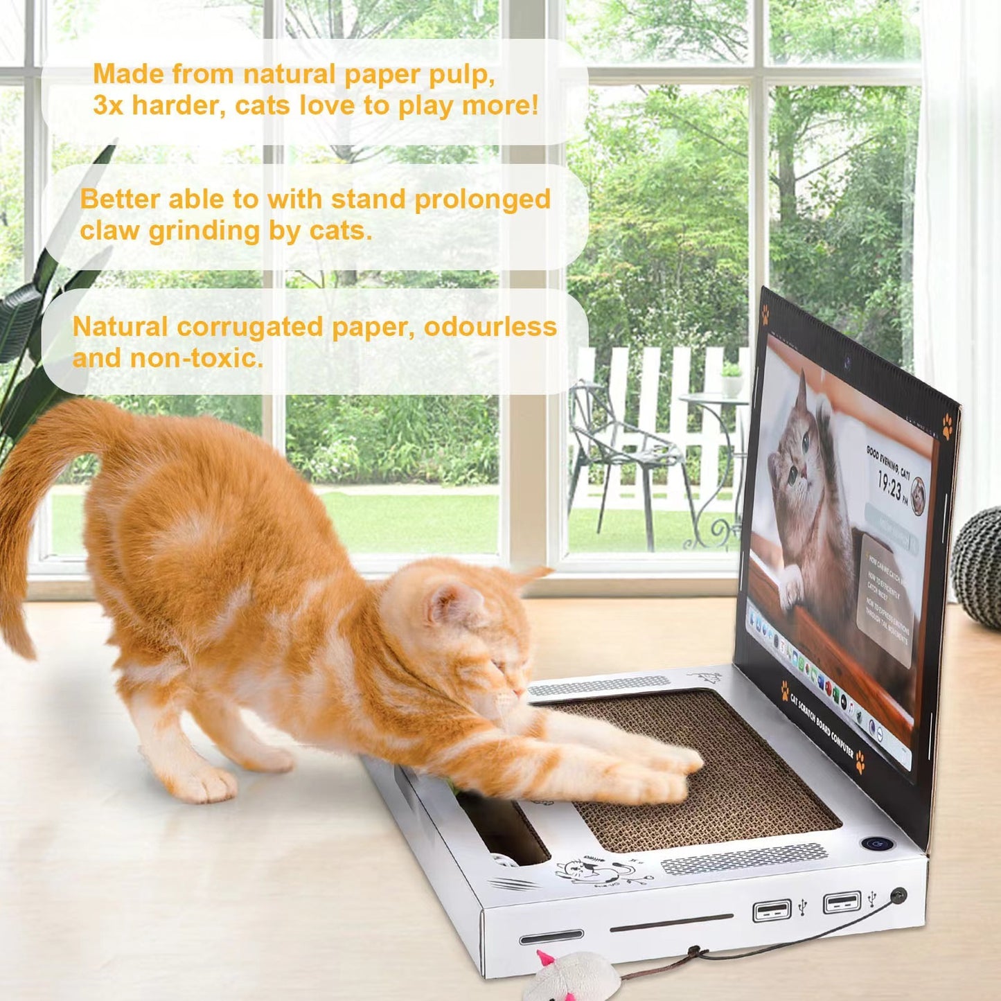 Griffoir pour Chat en Forme d’Ordinateur