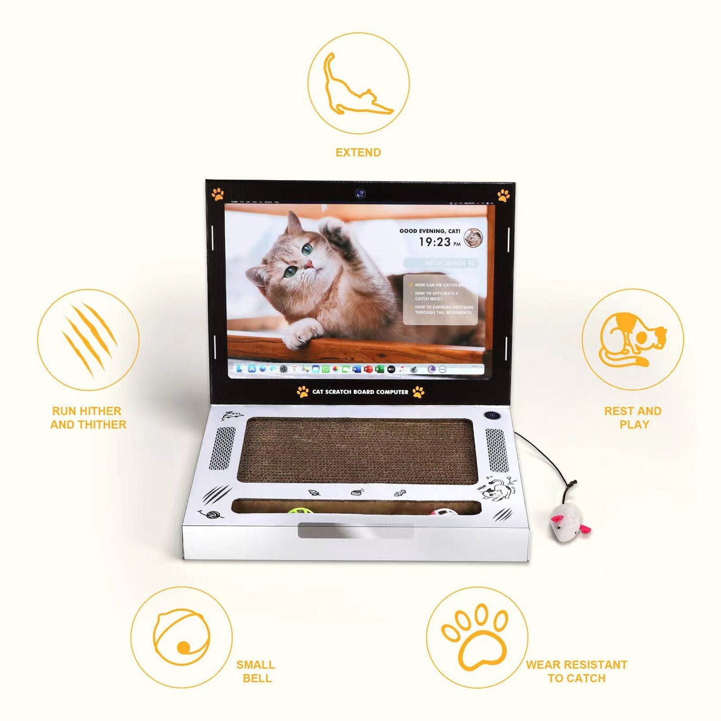 Griffoir pour Chat en Forme d’Ordinateur