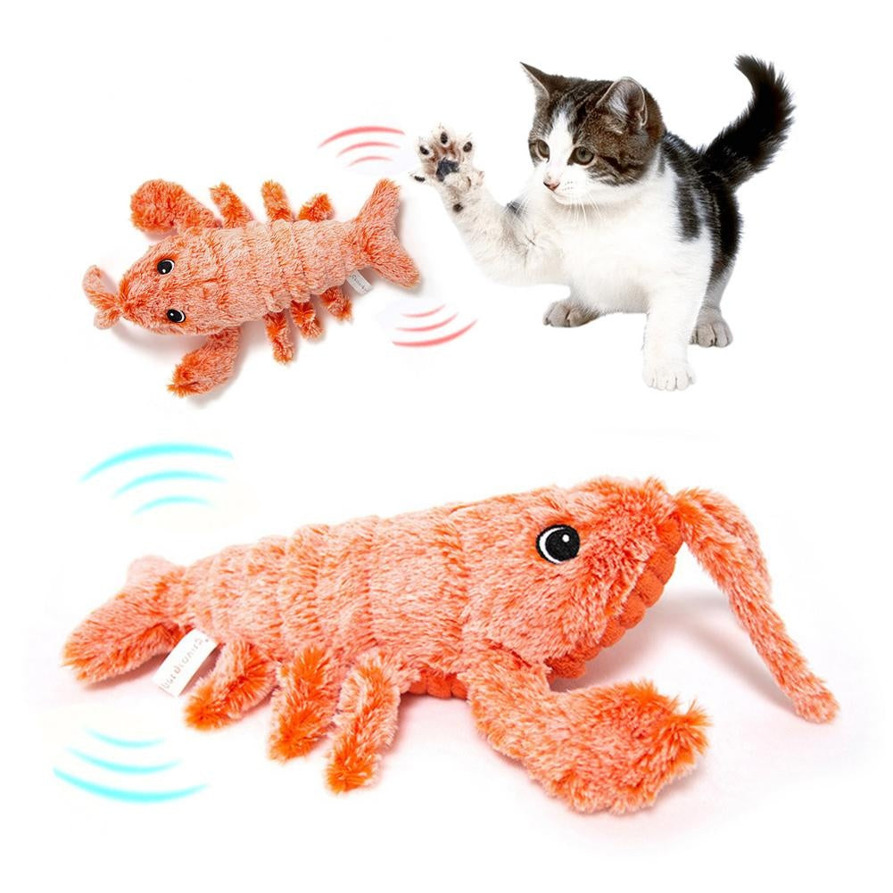 Jouet Interactif pour Chat – Crevette Sautante Électrique