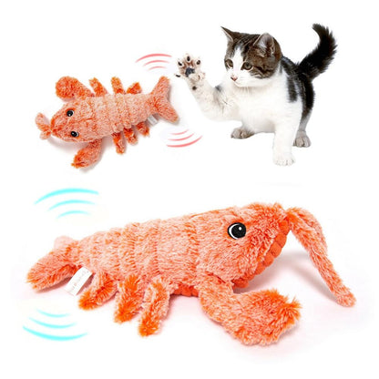 Jouet Interactif pour Chat – Crevette Sautante Électrique